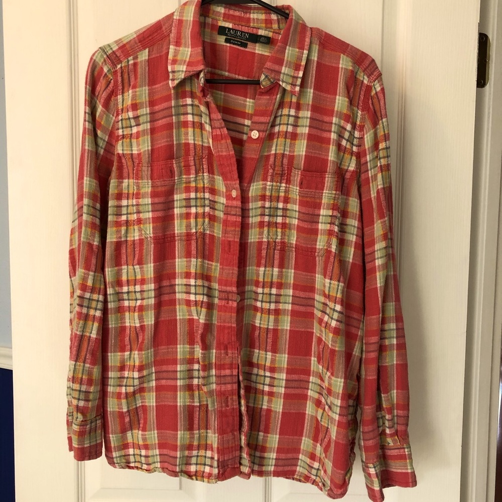 Lauren denim flannel shirt